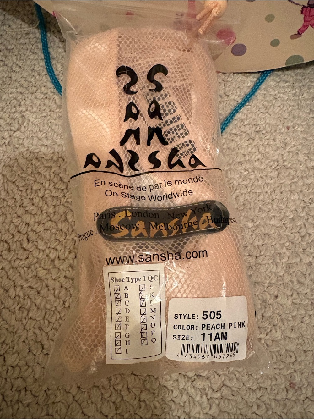 Sansha adult toe shoes peach pink NWT 11 AM 505